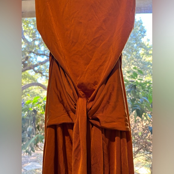 NWT Reformation Cameilla Knit Dress in the color Panela (burnt orange) - Picture 2 of 5